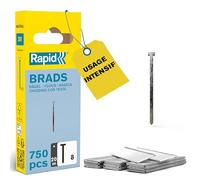 Rapid – Clous galvanisés N°8 20 mm – Fil fin, Gris – 750 pièces