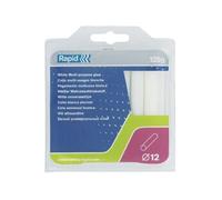 Rapid, 40107355, Bâtons de colle thermofusible, Polyvalent, Blanche, ø12mm, Longueur 94mm, 125g