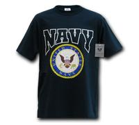 Rapid Dominance Marine Militaire Classique T-Shirt, Bleu Marine, Petite