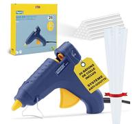 Rapid Pistolet à colle chaude EG111 +26 bâtons 12 mm, léger, support stable, buse silicone - FSC