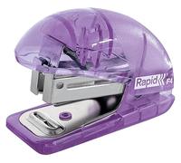 Rapid Esselte - Mini Agrafeuse, Rechargeable par le Haut, Capacité 10 Feuilles, Ôte-Agrafe Intégré, Maison / Bureau / École, Agrafes Incluses, Gamme Colour'Breeze, Lavande, 5001532