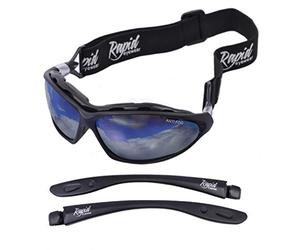 Rapid Eyewear ‘Moritz’ lunettes de soleil polarisée pour sport avec bras latéraux et sangle interchangeables pour ski, snowboard, escalade de glacier, vélo, VTT etc. Pour hommes et femmes