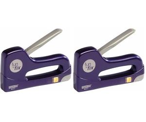 RAPID Fun to Fix M10Y - Agrafeuse Manuelle Ergonomique, Utilise Agrafes N°13 (4-8 mm), Poignée Confortable, Kit de Démarrage Inclus, Idéale pour Petites Mains et Projets DIY - 24053801 (Lot de 2)