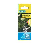 Rapid Œillets de renfort 5000413 ø 12 x 23 mm 25 pièces Gris