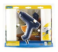 RAPID - Kit Pistolet à colle EG111 + 500g de colle en bâtonnets de Ø12 mm - 25 W/120-240 V - Chauffe en moins de 5 min - Protection de buse silicone - Garantie 2 ans - 220 g, Bleu (40303076)