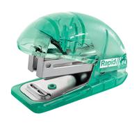Rapid Mini agrafeuse Esselte – Rechargeable par le haut, 10 feuilles, ôte-agrafe intégré, vert