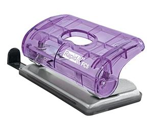 Rapid - Mini Perforatrice 2 Trous, Capacité 10 Feuilles, Maison / Bureau / École, Gamme Colour'Breeze, Lavande, 5001334
