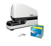 RAPID Optima 60E - Agrafeuse Électrique Automatique Sans Contact, Capacité 60 Feuilles, Agrafeuse de Bureau Puissante avec 5000x Agrafes Incluses, Coloris Blanc (2102355)