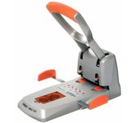Rapid Perforateur HDC150, 150 feuilles, Réglette de guidage avec marquages des formats, Métal, Argent/Orange, Heavy Duty, 23000600