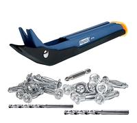 RAPID - Pince à Expansion XP10, pour Chevilles à Expansion M4 & M5, Pince à Chevilles, Usage Occasionnel - Kit intégrant 20 chevilles + 2 forêts de perçage + 1 embout de vissage - (5001535)