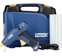 Rapid Pistolet à colle à chaud CG270 en coffret avec 10 bâtons de colle pour fixation et réparation avec câble amovible - Malette de rangement - Débit 350g/heure - 5001445