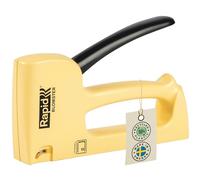 Rapid R13 Blomster - Agrafeuse Tapissier, Fabriquée en Suède, Structure en Plastique 90% Recyclé & Pièces d'Usure 100% Métal, Compatible avec les Agrafes N°13 4-10 mm, Coloris Jaune (5001620)