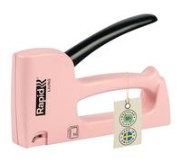 Rapid Agrafeuse tapissier R53 Ljung – Fabriquée en Suède, 90% plastique recyclé – N°53 4‑10 mm – Rose
