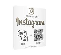 Rapid Reviews Suivez-nous sur Instagram QR & NFC Sign - Autocollant Instagram adhésif pour gagner plus d'abonnés