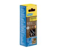 RAPID - Rivets cuivre Ø4,8 x 12mm, rivets aveugles pour placo, paroies creuses - Boîte 50 + 1 Forêt - (5001467)