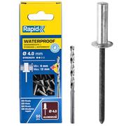 Rapid – Rivets aveugles étanches Ø4,8×14 mm en aluminium, foret inclus, 50 pièces (5000402)