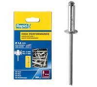 RAPID - Rivets Haute Performance en Aluminium Ø4.8 x 10 mm - Rivets Aveugles pour Garde-Boue/Revêtements Métal & Plastique/Panneaux/Tôle - 350 Pièces, Emballage Carton (5001435)