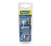 Rapid - Rivets aveugles aluminium Ø4,8×25 mm haute performance - foret inclus - 50 pièces