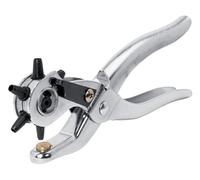 Rapid RP03 Pince perforatrice pour cuir - Perforatrice à courroie rotative multi-tailles (Ø2 à Ø4,5mm), pour cuir, textile et plastique - Construction métallique durable - (5001724)