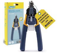 Rapid RP100 Riveteuse manuelle robuste avec buse multiple et technologie de réduction de puissance, Riveteuse ergonomique, rivets aluminium, acier inoxydable et cuivre de Ø3,2 à Ø4,8mm - FSC (5001721)