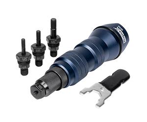 RAPID RP160 - Adaptateur Riveteuse pour Écrous à Rivet M4/M5/M6/M8, se Fixe sur une Perceuse/Visseuse pour Fixer les Écrous à Sertir dans la Tôle (5001483) Bleu