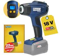 Rapid Pistolet à air chaud sans fil RX1000 – 18V (sans batterie) – Jusqu'à 550°C, Écran LCD