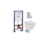 rapid sl bâti support autoportant, cuvette ideal standard tesi aquablade avec abattant frein de chute (autoportanttesi2)