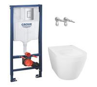Rapid SL pack WC bâti-support + WC suspendu sans bride Grohe avec abattant SoftClose + plaque (GRGRWR03-FR)