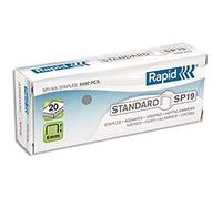 Rapid Agrafes SP19/6 – acier galvanisé, capacité 20 feuilles – boîte de 5000