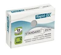 Rapid Standard - Agrafes - 21/4 - 4 Mm - Acier Galvanisé - Paquet De 1000 - Pour Rapid Classic K2...