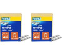 Rapid VR22 - Agrafes à Grillage en Acier Galvanisé, Compatible avec les Grillages 5-11 mm, Idéal pour Sécuriser Cages & Clôtures, 1600 Pièces, Emballage Boîte (40108810) (Lot de 2)