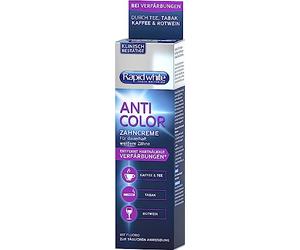 Rapid White Dentifrice Anti Color pour des dents plus blanches, sans peroxyde d'hydrogène, formule efficace, 75 ml