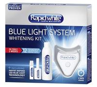Rapid White Kit Blanchiment Dentaire Lumière Bleue | Jusqu'à 12 Teintes en 14 Jours | Sans Peroxyde | Non Abrasif | Testé Cliniquement | Inspiré des Cabinets Dentaires | Domicile | 6ml+10ml+175ml
