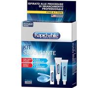 Rapid White Kit de blanchiment des dents comprenant accélérateur (6 ml), gel blanchissant (13 ml), dentifrice Express White (14 ml), masque souple avec étui, échelle de couleurs, goût menthe