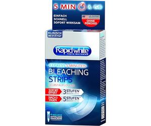 Rapid White Lot de 6 paquets de bandes blanchissantes pour des dents plus blanches en 3 jours - Blanchiment visible des dents pour la maison - Sans peroxyde d'hydrogène