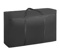 Rapidbok 150L Sac de Déménagement Pliable, Sac de Rangement Grande Capacité, Noir, Sac de Voyage avec Poignée et Zippée, Sac pour Vêtements, Literie, Couette, Oreiller, Doudoune