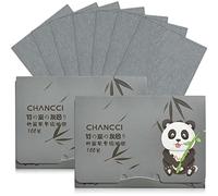 Rapidbok 200 Feuilles Papier Buvard D'huile, Papier Buvard pour le Visage, Face Oil Paper, Papiers Mats pour le Visage, Feuilles naturelles absorbant l'huile, Face Oil Blotting, 60 * 90mm (Gris)