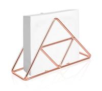 Rapidbok Porte Serviette en Papier de Table, Support Serviette Papier Table, Support Serviette Papier, Serviettes Triangulaires en Acier Inoxydable pour Comptoirs de Cuisine/Tables à Manger (Or Rose)