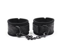 Rapidly Menottes Sexy Adulte Réglable Velcro Menottes Éponge Fétiche Kit Bondage SM, Noir