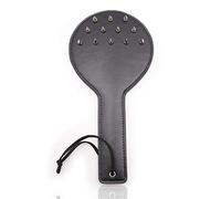 Rapidly Paddle SM, Paddle Bondage BDSM Fetish Paddle fessées Paddles et Fouets érotiques Noire Paddle en Cuir Pointe Rivet Sex Toys