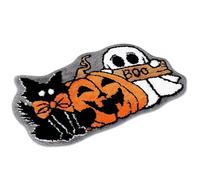 Rapis fantôme, Halloween Rug 16x24 Forme spéciale Halloween Bath Mat de Bain Spooky Absorbant Ghost Non Glisse pour Les porches Garages Entrée, Boo