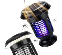 RAPIZZ Lampe Anti Moustique Interieur & Exterieur - Solaire & Prise I Résistant Pluie & Batterie Li-ION I UV Lampe Moustique Exterieur Lanterne Anti Moustique Lumière Bleue Appareil Anti-Moustique