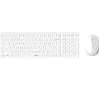 Rapoo 9310M Clavier sans Fil Ensemble Souris Bluetooth & 2.4G USB sans Fil Multi-Dispositifs Jusqu'à 4 Appareils, Boîtier Compact Aluminium Plat, Disposition QWERTZ, Allemand, Blanc