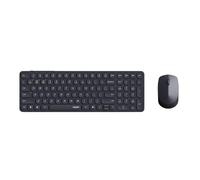 Rapoo 9310M Ensemble clavier souris sans fil sans fil Deskset 2400 DPI Capteur jusqu'à 12 mois d'autonomie de la batterie plat Aluminium Design DE-Layout QWERTZ PC & Mac - Noir