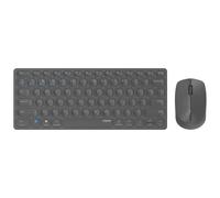 Rapoo 9600M UI Clavier sans Fil avec Touches multimédia et Touches de Fonction, Ordinateur, USB, Bluetooth, Connexion 2,4 GHz, portée de Fonctionnement jusqu'à 10 m, Gris
