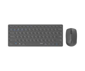 Rapoo 9600M Draadloze multimode Blade Combo Set, QWERTY US - Donkergrijs