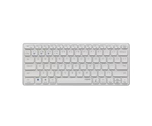 Rapoo 9600M UI Clavier sans Fil avec Touches multimédia et Touches de Fonction, Ordinateur, USB, Bluetooth, Connexion 2.4GHz, Portée de Travail jusqu'à 10 m, Blanc