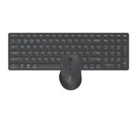 Rapoo 9700M - Ensemble clavier et souris - sans fil - 2.4 GHz, Bluetooth 4.0, Bluetooth 3.0, Bluetooth 5.0 - QWERTY - noir G