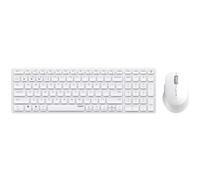 Rapoo 9700M - Ensemble clavier et souris - sans fil - 2.4 GHz, Bluetooth 4.0, Bluetooth 3.0, Bluetooth 5.0 - QWERTY - blanc
