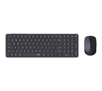 Rapoo 9710M Pack clavier souris Bureau RF sans fil + Bluetooth QWERTZ Allemand Gris foncé